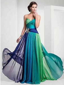разноцветное платье